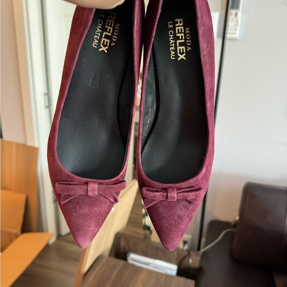 Le chateau burgundy suede kitten heels - Picture 4 of 6